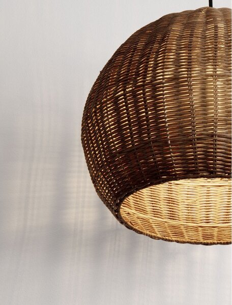 Ратаново висящо осветително тяло в естествен цвят ø 39 cm Rielo – Nova Luce