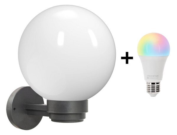 Brilagi - LED RGBW външно стенно осветително тяло HARBOR 1xE27/9W/230V IP33 антрацит/бял