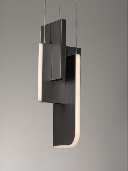 Светлосиво метално LED затъмняващо се висящо осветително тяло Totem – Nova Luce