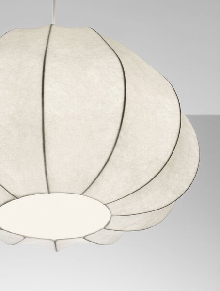 Текстилно висящо осветително тяло в матово бял цвят ø 50 cm Bora – Nova Luce
