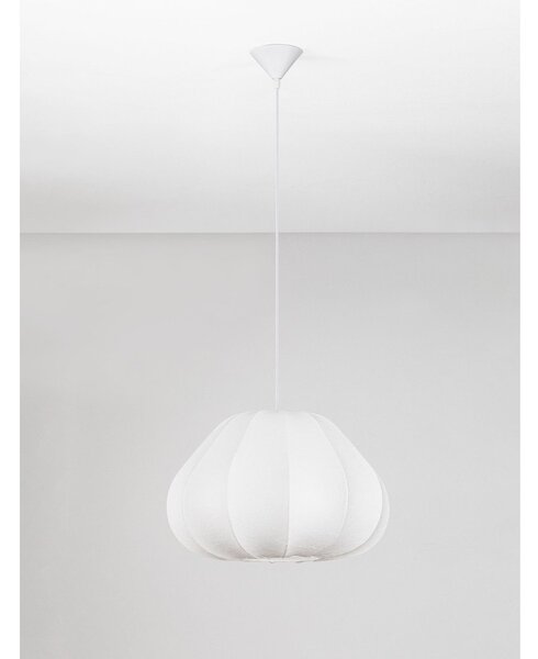 Текстилно висящо осветително тяло в матово бял цвят ø 50 cm Bora – Nova Luce
