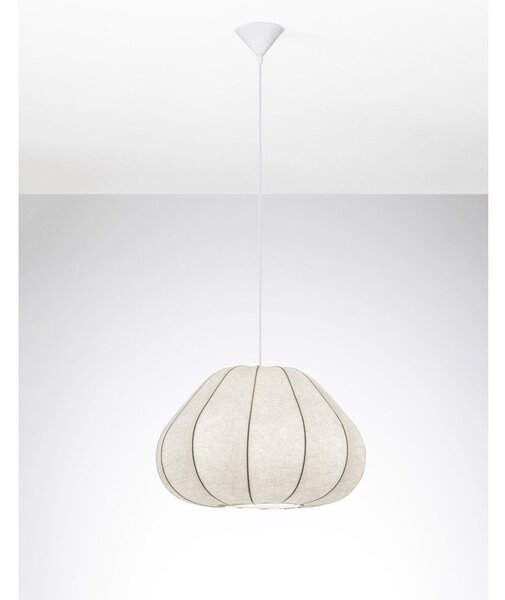 Текстилно висящо осветително тяло в матово бял цвят ø 50 cm Bora – Nova Luce