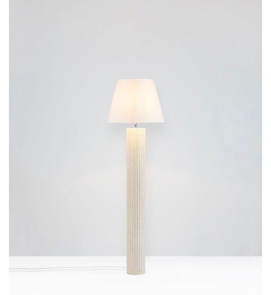Бяла/кремава каменна подова лампа (височина 150 cm) Bacoo – Nova Luce