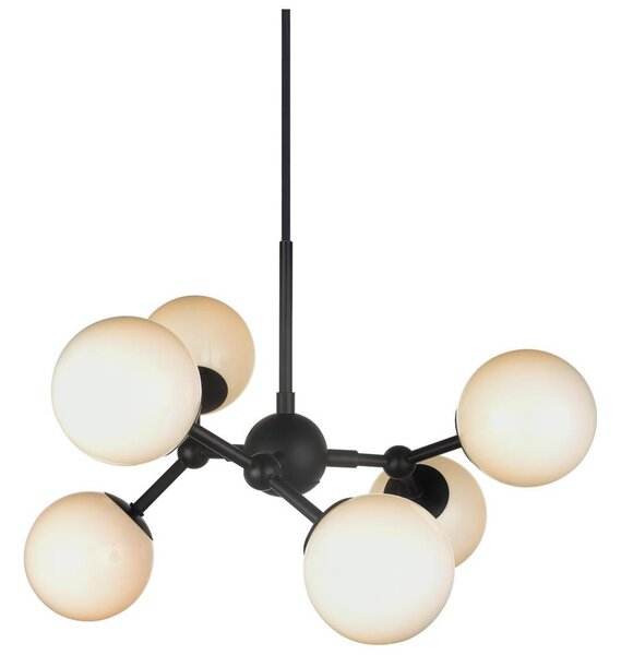 Halo Design 736546 - Полилей на кабел ATOM 6xG9/28W/230V pr. 45 cm черен/бял