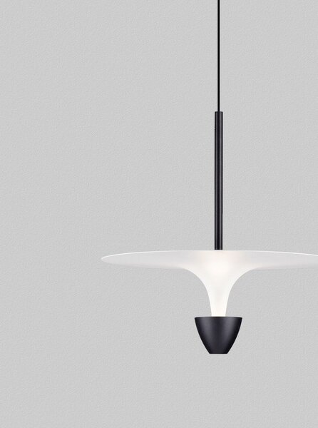 Матово черно алуминиево LED висящо осветително тяло ø 34 cm Topio – Nova Luce