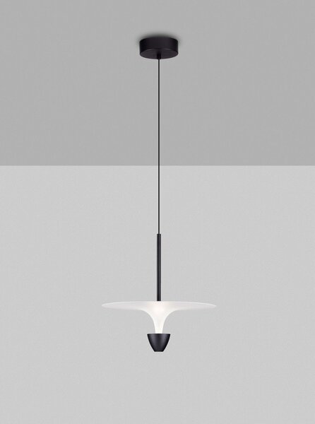 Матово черно алуминиево LED висящо осветително тяло ø 34 cm Topio – Nova Luce