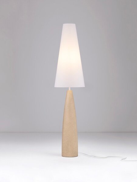 Бяла/кремава подова лампа (височина 130 cm) Mizu – Nova Luce