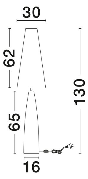 Бяла/кремава подова лампа (височина 130 cm) Mizu – Nova Luce
