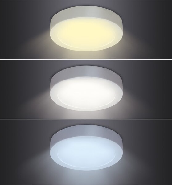 Solight WD172 - LED плафон 18W/230V 3000/4000/6000K Ø 22,5 cm бял