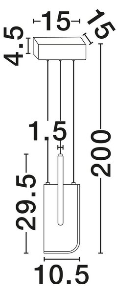 Светлосиво метално LED затъмняващо се висящо осветително тяло Totem – Nova Luce