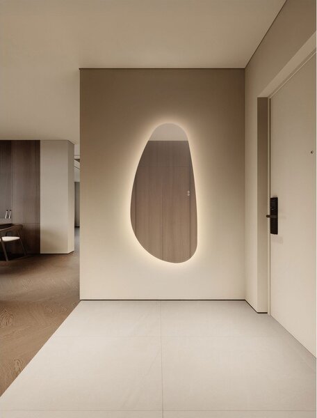 Стенно огледало със светлина 3x140 cm Lorin – Nova Luce