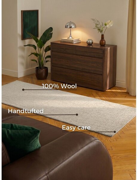 Бежова вълнена пътека 80x250 cm Eloise – Hanse Home