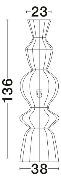 Матово черно въжена подова лампа (височина 136 cm) Breena – Nova Luce