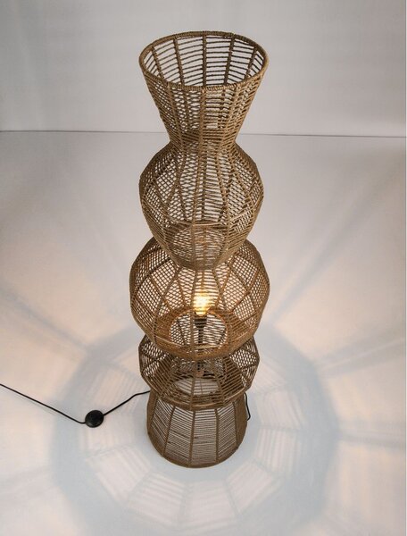 Въжена подова лампа в естествен цвят (височина 136 cm) Breena – Nova Luce