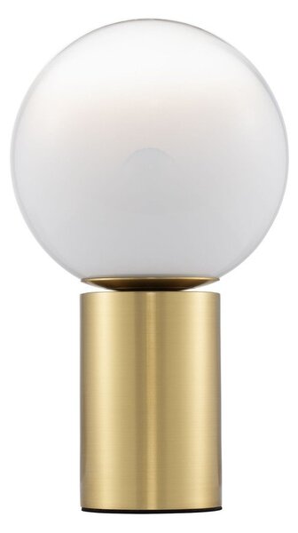 Бяла/ в златист цвят стъклена настолна лампа (височина 35,5 cm) Vita – Nova Luce