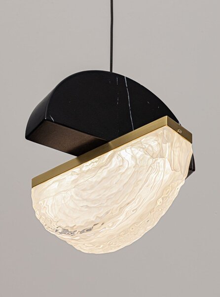 Черно метално LED затъмняващо се висящо осветително тяло ø 16 cm Dorin – Nova Luce