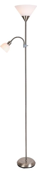 Brilagi - Подова лампа ARIANA 1xE27/100W/230V + 1xE14/25W матов хром