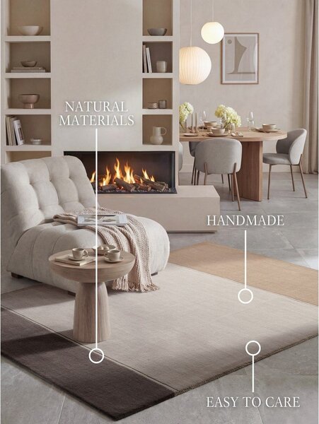 Кафяв/кремав вълнен килим 120x170 cm Quentin – Villeroy&Boch
