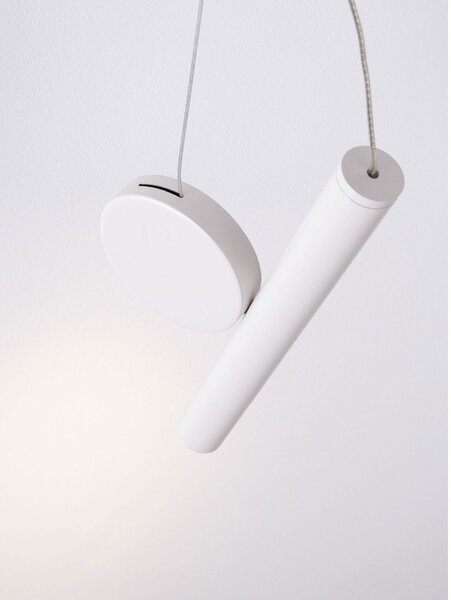 Бяло алуминиево LED висящо осветително тяло ø 23,5 cm Vero – Nova Luce