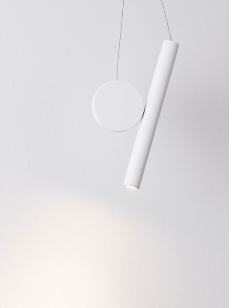 Бяло алуминиево LED висящо осветително тяло ø 23,5 cm Vero – Nova Luce