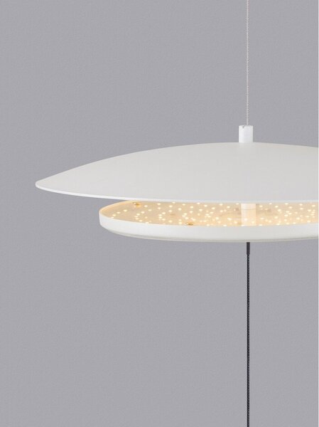 Алуминиева LED затъмняваща се подова лампа в матово бял цвят (височина 370 cm) Olos – Nova Luce