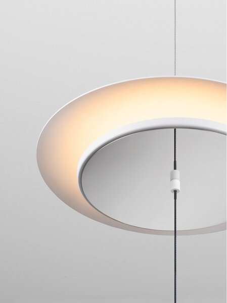 Алуминиева LED затъмняваща се подова лампа в матово бял цвят (височина 370 cm) Olos – Nova Luce