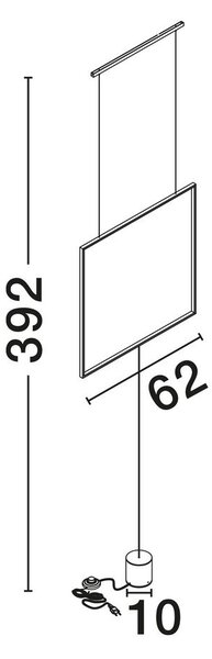 Матово черно метална LED подова лампа (височина 392 cm) Dahlia – Nova Luce