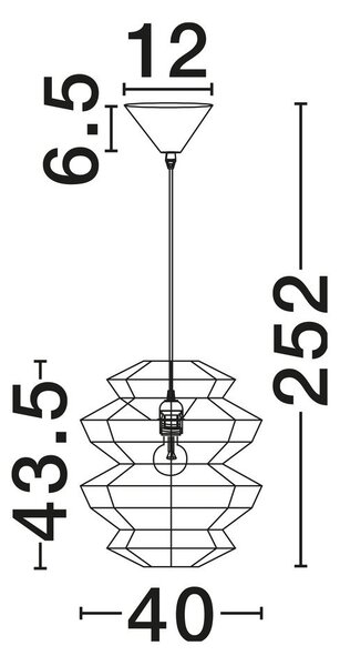 Въжено висящо осветително тяло в естествен цвят ø 40 cm Nua – Nova Luce