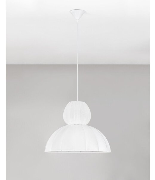 Текстилно висящо осветително тяло в матово бял цвят ø 50 cm Delina – Nova Luce