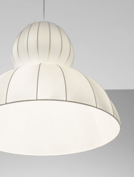 Текстилно висящо осветително тяло в матово бял цвят ø 50 cm Delina – Nova Luce