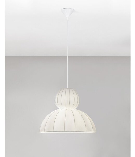 Текстилно висящо осветително тяло в матово бял цвят ø 50 cm Delina – Nova Luce