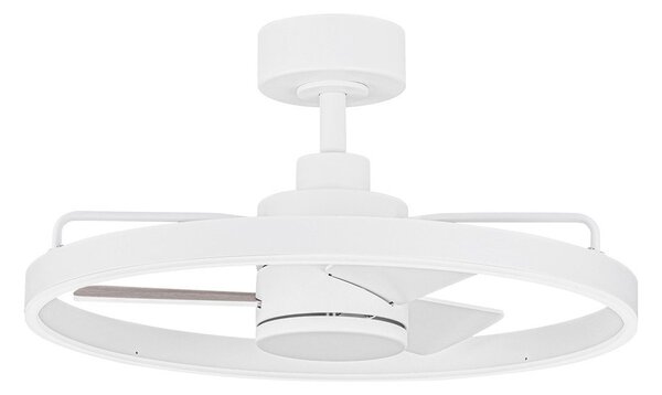 Бяло метално LED затъмняващо се осветително тяло за таван Lunair – Nova Luce