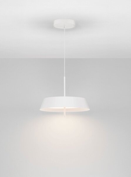 Бяло алуминиево LED затъмняващо се висящо осветително тяло ø 45 cm Velio – Nova Luce
