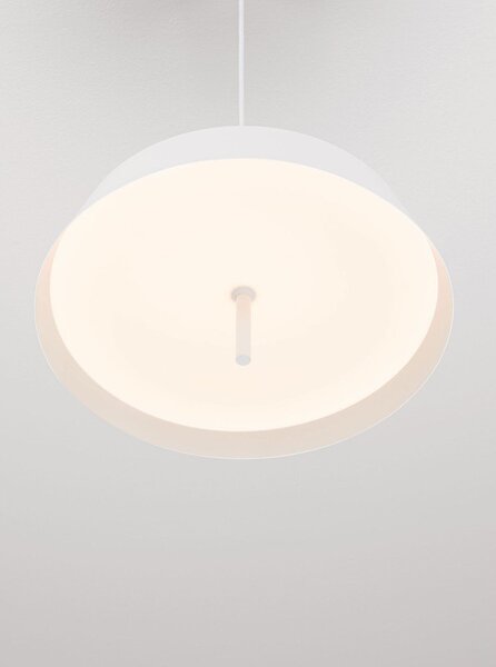 Бяло алуминиево LED затъмняващо се висящо осветително тяло ø 45 cm Velio – Nova Luce