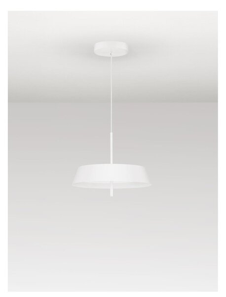 Бяло алуминиево LED затъмняващо се висящо осветително тяло ø 45 cm Velio – Nova Luce