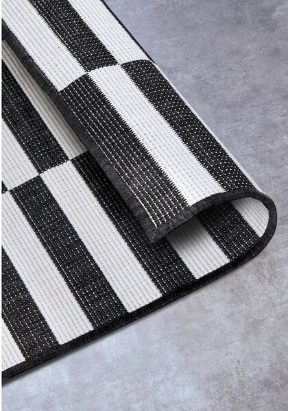 Черно-бял пътека за открито и закрито 80x200 cm Viela – Hanse Home
