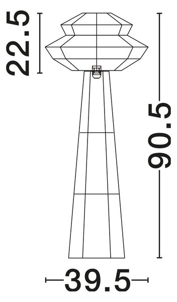 Въжена подова лампа в естествен цвят (височина 90,5 cm) Nua – Nova Luce