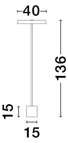 Зелена метална LED подова лампа (височина 136 cm) Vetro – Nova Luce