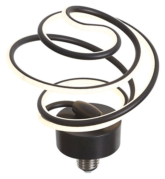 E27 LED декоративна крушка черна спирала 6W 370 lm 3000K