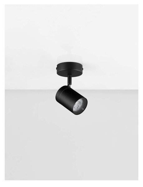 Матово черно метален прожектор с огъваща се структура 12x8 cm Alma – Nova Luce