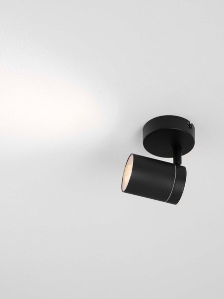 Матово черно метален прожектор с огъваща се структура 12x8 cm Alma – Nova Luce