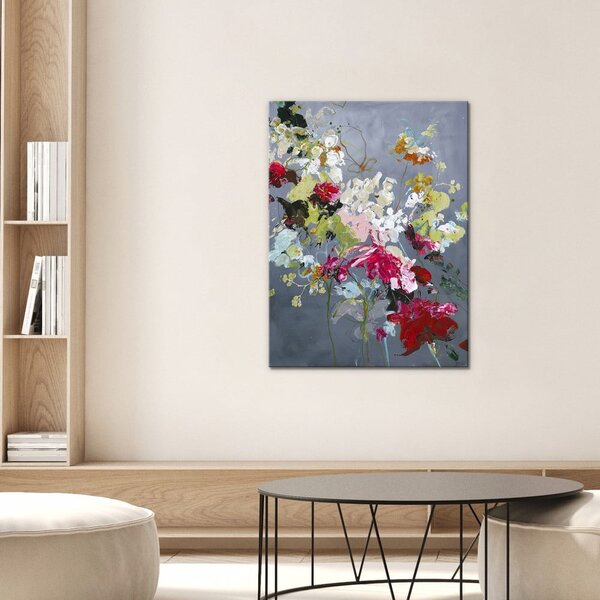 Картина с ръчно изрисувани елементи 80x100 cm Abstract Floral 2 – Malerifabrikken