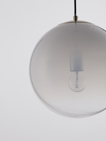 Бяло/ в златист цвят стъклено висящо осветително тяло ø 30 cm Vita – Nova Luce