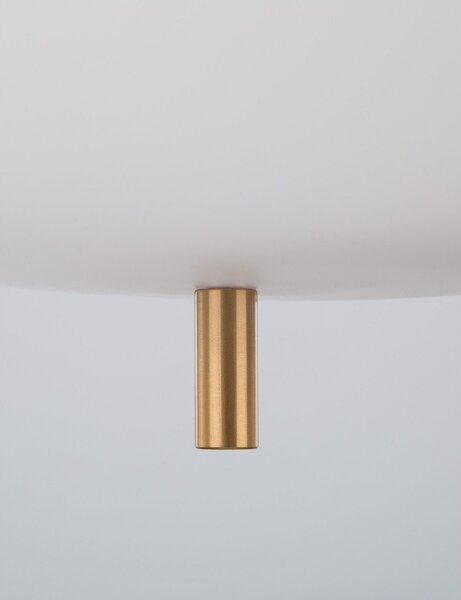 Бяло/в месингов цвят стъклено висящо осветително тяло ø 30 cm Lato – Nova Luce