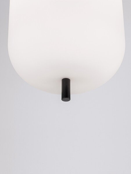 Бяло/черно стъклено висящо осветително тяло ø 22 cm Lato – Nova Luce