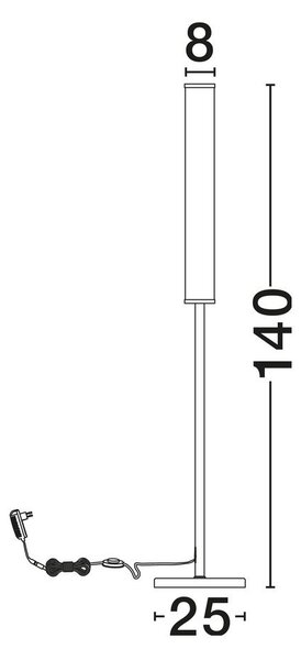 Бяла/в месингов цвят LED подова лампа от декор от мрамор (височина 140 cm) Nolia – Nova Luce