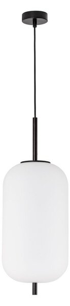 Бяло/черно стъклено висящо осветително тяло ø 22 cm Lato – Nova Luce