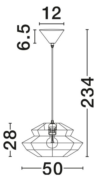 Въжено висящо осветително тяло в естествен цвят ø 50 cm Nua – Nova Luce