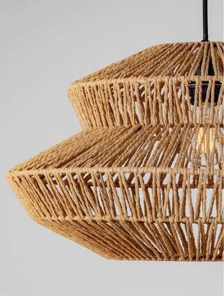 Въжено висящо осветително тяло в естествен цвят ø 50 cm Nua – Nova Luce