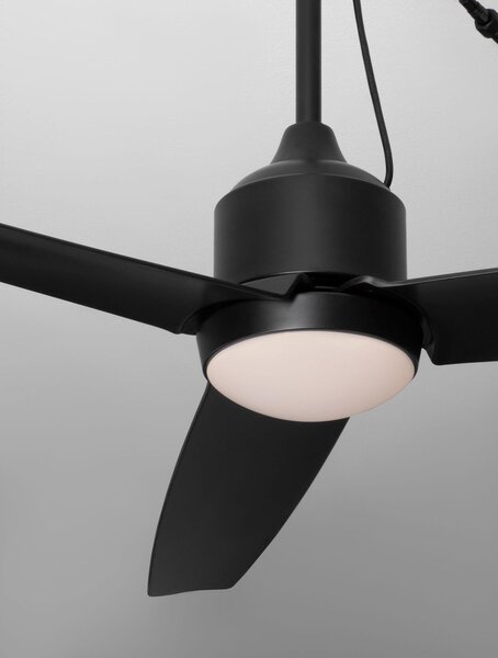 Матово черно метално LED затъмняващо се осветително тяло за таван Blowy – Nova Luce